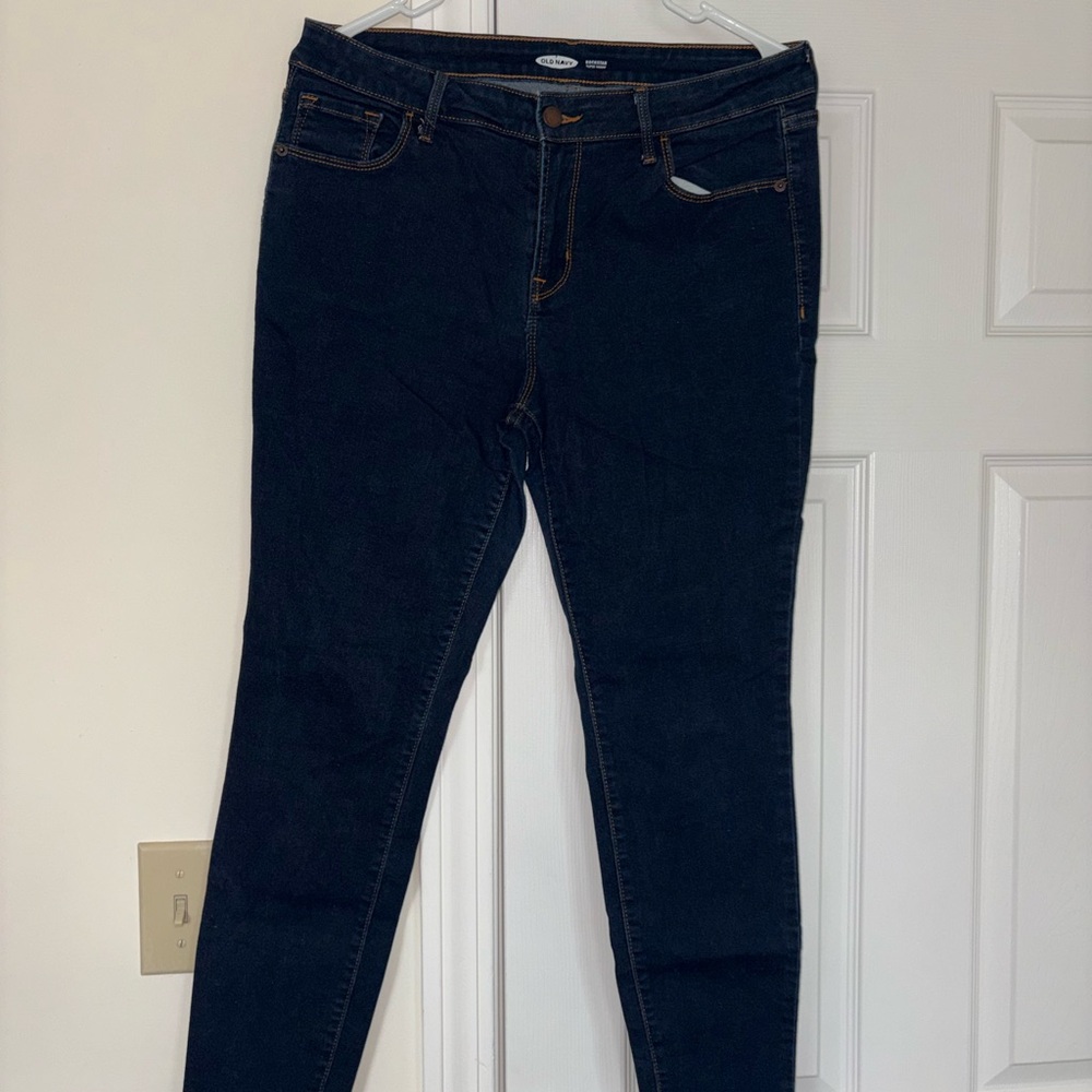 Old Navy Women's Skinny Jeans - Dark Blue